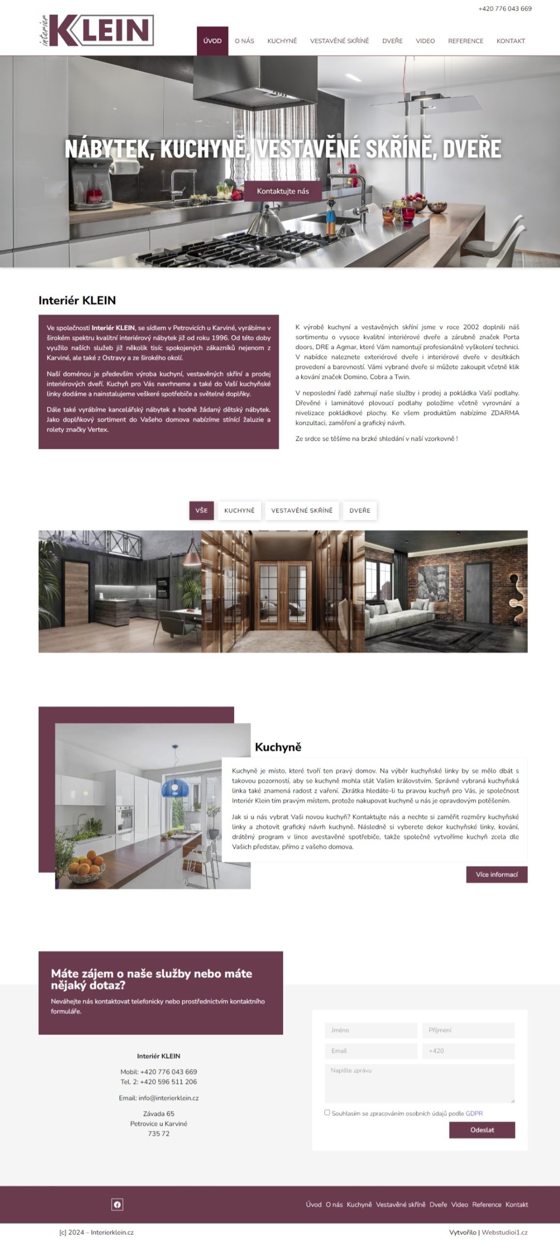 tvorba webových stránek s administrací